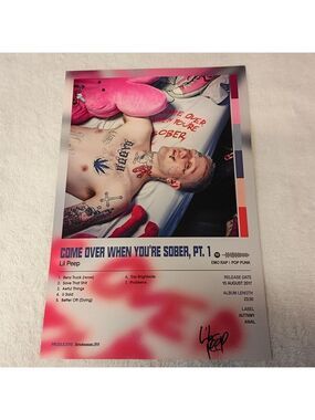🆓 Free W/Purchase Lil Peep 'Come Over When You're Sober,